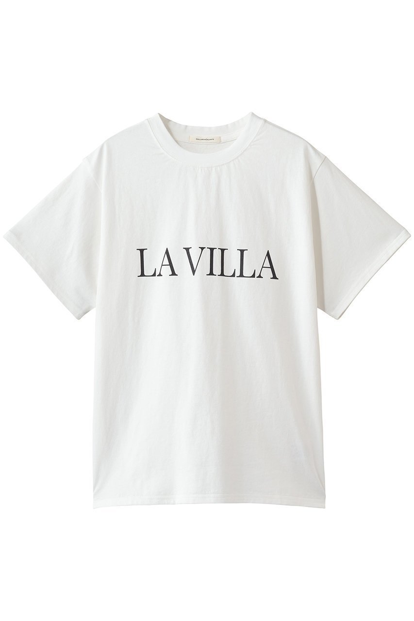 【ガリャルダガランテ/GALLARDAGALANTE】の【La villa】ロゴTシャツ 人気、トレンドファッション・服の通販 founy(ファニー) 　ファッション　Fashion　レディースファッション　Fashion for Women　トップス・カットソー　Cut & Sew Tops　シャツ・ブラウス・オフィスカジュアル　Elegant Blouses & Button-Ups　ロングTシャツ・Tシャツ　Longline T-Shirts & Tees　カットソー・ベーシックTシャツ　Cut-and-Sewn Tops / Stretch Tees & Basics　ショート　Short, Short Length　スリーブ　Sleeve, Long Sleeve / Short Sleeve　リラックス　Relax, Relaxed Fit　 other-1|ID: prp329100004912103 ipo3291000000036810076