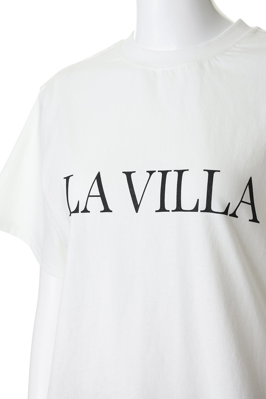【ガリャルダガランテ/GALLARDAGALANTE】の【La villa】ロゴTシャツ 人気、トレンドファッション・服の通販 founy(ファニー) 　ファッション　Fashion　レディースファッション　Fashion for Women　トップス・カットソー　Cut & Sew Tops　シャツ・ブラウス・オフィスカジュアル　Elegant Blouses & Button-Ups　ロングTシャツ・Tシャツ　Longline T-Shirts & Tees　カットソー・ベーシックTシャツ　Cut-and-Sewn Tops / Stretch Tees & Basics　ショート　Short, Short Length　スリーブ　Sleeve, Long Sleeve / Short Sleeve　リラックス　Relax, Relaxed Fit　other-5|ID: prp329100004912103 ipo3291000000036810090