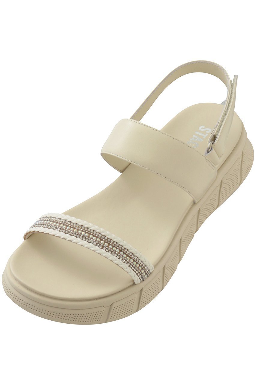 【スタッカート/STACCATO】の【4/8 10:00販売開始】パーティクルズライトサンダル インテリア・キッズ・メンズ・レディースファッション・服の通販 founy(ファニー) 　ファッション　Fashion　レディースファッション　Fashion for Women　サンダル　Sandals, Summer Shoes　ストーン　Stone, Gem-Like　パール　Pearl, Pearl Accent　ブレード　Braid, Decorative Trim　新作・新入荷　New Arrivals / New In　軽量　Lightweight, Ultra Light　ホワイト|ID: prp329100004912150 ipo3291000000036810530