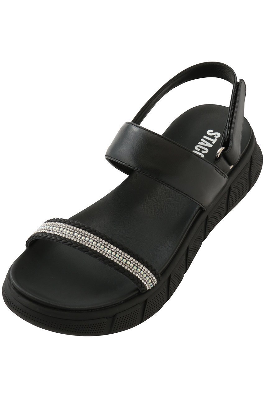 【スタッカート/STACCATO】の【4/8 10:00販売開始】パーティクルズライトサンダル インテリア・キッズ・メンズ・レディースファッション・服の通販 founy(ファニー) 　ファッション　Fashion　レディースファッション　Fashion for Women　サンダル　Sandals, Summer Shoes　ストーン　Stone, Gem-Like　パール　Pearl, Pearl Accent　ブレード　Braid, Decorative Trim　新作・新入荷　New Arrivals / New In　軽量　Lightweight, Ultra Light　ブラック|ID: prp329100004912150 ipo3291000000036810533