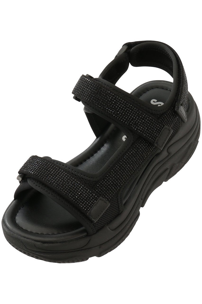 【スタッカート/STACCATO】の【4/8 10:00販売開始】ギャラクシースポーティーサンダル インテリア・キッズ・メンズ・レディースファッション・服の通販 founy(ファニー) 　ファッション　Fashion　レディースファッション　Fashion for Women　インソール　Shoe Insole　サンダル　Sandals, Summer Shoes　ストーン　Stone, Gem-Like　トレンド　Trend, Trending Now　ラップ　Wrap, Wrap Design　新作・新入荷　New Arrivals / New In　軽量　Lightweight, Ultra Light　ブラック|ID: prp329100004912153 ipo3291000000036810563