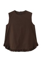 【ティアラ/Tiara】の《定番》フリルヘムノースリーブブラウス(セットアップ可) 人気、トレンドファッション・服の通販 founy(ファニー) ファッション Fashion レディースファッション Fashion for Women トップス・カットソー Cut & Sew Tops キャミソール&ノースリーブ Camisoles & Sleeveless Tops シャツ・ブラウス・オフィスカジュアル Elegant Blouses & Button-Ups インナー Innerwear シンプル Simple, Minimal ストレッチ Stretch, Stretchy Fabric セットアップ Set-Up, Coordinated Outfit ノースリーブ Sleeveless, No-Sleeve フリル Frill, Ruffle 定番 Standard, Basic Item 新作・新入荷 New Arrivals / New In 軽量 Lightweight, Ultra Light thumbnail ブラウン|ID: prp329100004912175 ipo3291000000036810787