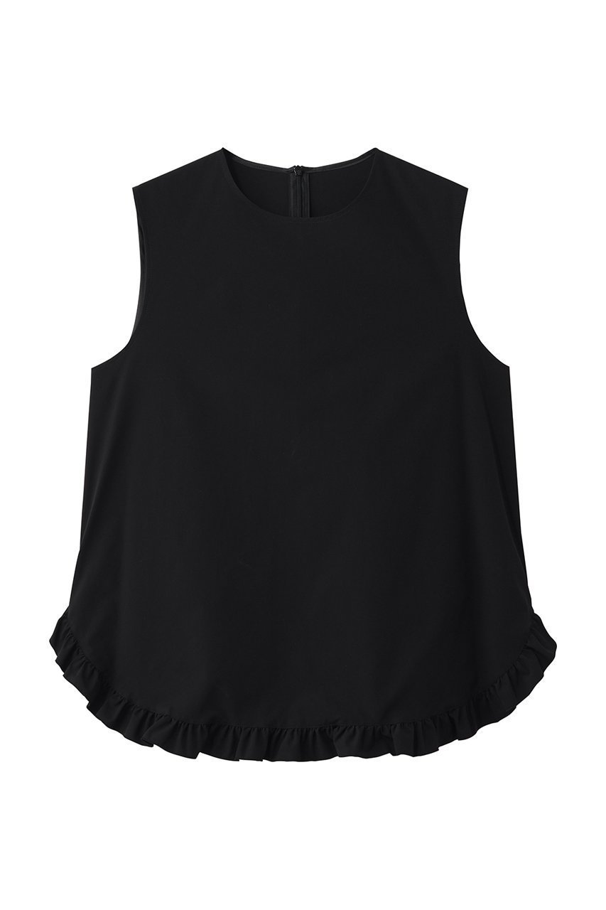 【ティアラ/Tiara】の《定番》フリルヘムノースリーブブラウス(セットアップ可) インテリア・キッズ・メンズ・レディースファッション・服の通販 founy(ファニー) 　ファッション　Fashion　レディースファッション　Fashion for Women　トップス・カットソー　Cut & Sew Tops　キャミソール&ノースリーブ　Camisoles & Sleeveless Tops　シャツ・ブラウス・オフィスカジュアル　Elegant Blouses & Button-Ups　インナー　Innerwear　シンプル　Simple, Minimal　ストレッチ　Stretch, Stretchy Fabric　セットアップ　Set-Up, Coordinated Outfit　ノースリーブ　Sleeveless, No-Sleeve　フリル　Frill, Ruffle　定番　Standard, Basic Item　新作・新入荷　New Arrivals / New In　軽量　Lightweight, Ultra Light　ブラック|ID: prp329100004912175 ipo3291000000036810789