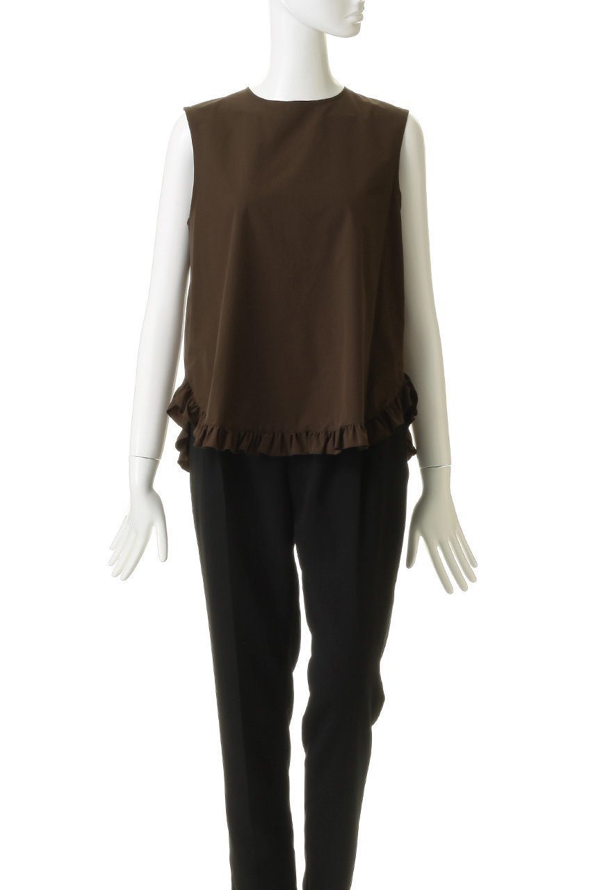 【ティアラ/Tiara】の《定番》フリルヘムノースリーブブラウス(セットアップ可) 人気、トレンドファッション・服の通販 founy(ファニー) 　ファッション　Fashion　レディースファッション　Fashion for Women　トップス・カットソー　Cut & Sew Tops　キャミソール&ノースリーブ　Camisoles & Sleeveless Tops　シャツ・ブラウス・オフィスカジュアル　Elegant Blouses & Button-Ups　インナー　Innerwear　シンプル　Simple, Minimal　ストレッチ　Stretch, Stretchy Fabric　セットアップ　Set-Up, Coordinated Outfit　ノースリーブ　Sleeveless, No-Sleeve　フリル　Frill, Ruffle　定番　Standard, Basic Item　新作・新入荷　New Arrivals / New In　軽量　Lightweight, Ultra Light　other-2|ID: prp329100004912175 ipo3291000000036810791