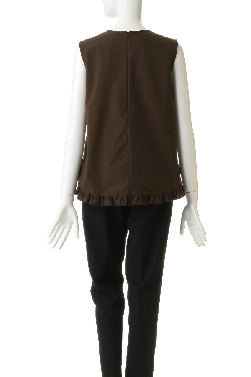 【ティアラ/Tiara】の《定番》フリルヘムノースリーブブラウス(セットアップ可) 人気、トレンドファッション・服の通販 founy(ファニー) 　ファッション　Fashion　レディースファッション　Fashion for Women　トップス・カットソー　Cut & Sew Tops　キャミソール&ノースリーブ　Camisoles & Sleeveless Tops　シャツ・ブラウス・オフィスカジュアル　Elegant Blouses & Button-Ups　インナー　Innerwear　シンプル　Simple, Minimal　ストレッチ　Stretch, Stretchy Fabric　セットアップ　Set-Up, Coordinated Outfit　ノースリーブ　Sleeveless, No-Sleeve　フリル　Frill, Ruffle　定番　Standard, Basic Item　新作・新入荷　New Arrivals / New In　軽量　Lightweight, Ultra Light　other-4|ID: prp329100004912175 ipo3291000000036810795