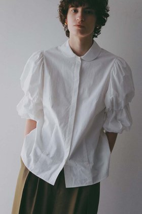 【ハー/HER.】のC/Liパフスリーブブラウス 人気、トレンドファッション・服の通販 founy(ファニー) ファッション Fashion レディースファッション Fashion for Women トップス・カットソー Cut & Sew Tops シャツ・ブラウス・オフィスカジュアル Elegant Blouses & Button-Ups ショート Short, Short Length スリーブ Sleeve, Long Sleeve / Short Sleeve フロント Front, Front Design リネン Linen, Linen Fabric ヴィンテージ Vintage Style 新作・新入荷 New Arrivals / New In |ID:prp329100004912186