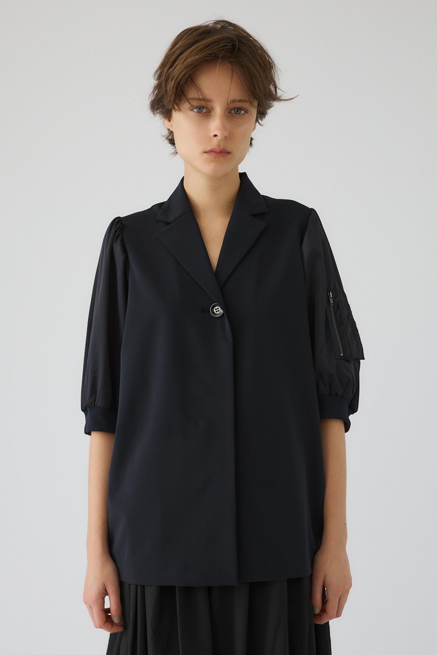 【リムアーク/RIM.ARK】のMA-1 sleeve SH/シャツ 人気、トレンドファッション・服の通販 founy(ファニー) ファッション Fashion レディースファッション Fashion for Women アウター Coat / Outerwear Collection MA-1ジャケット MA-1 Bomber Jackets / Flight Jackets トップス・カットソー Cut & Sew Tops シャツ・ブラウス・オフィスカジュアル Elegant Blouses & Button-Ups おすすめ Recommended / Our Picks コンパクト Compact, Small Size スリーブ Sleeve, Long Sleeve / Short Sleeve ツイル Twist, Twisted Detail テーラード Tailored, Tailored Fit ハーフ Half, Half-Length ロング Long, Long-Length 再入荷 Restock / Back in Stock other-2|ID: prp329100004912187 ipo3291000000036810883