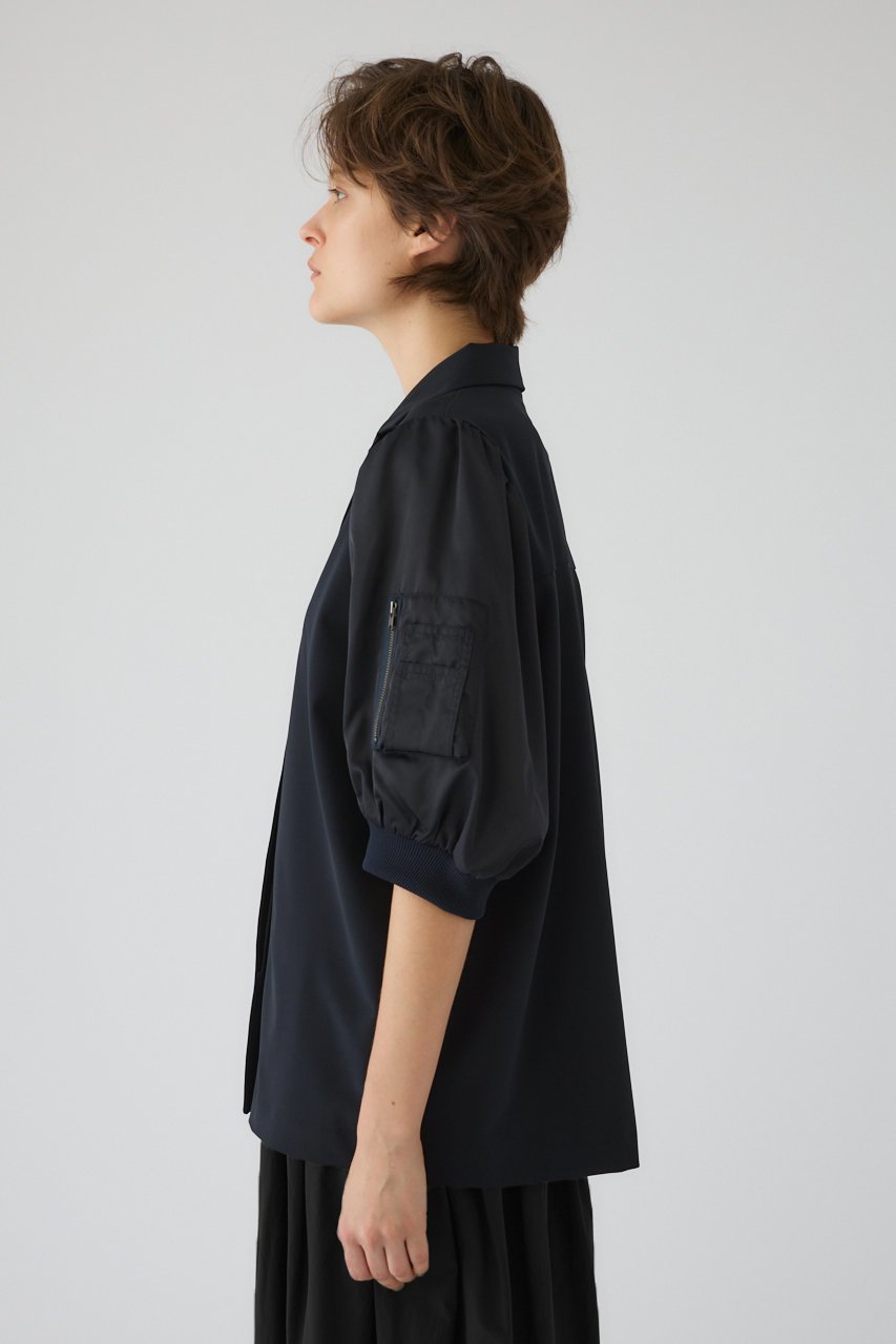 【リムアーク/RIM.ARK】のMA-1 sleeve SH/シャツ 人気、トレンドファッション・服の通販 founy(ファニー) ファッション Fashion レディースファッション Fashion for Women アウター Coat / Outerwear Collection MA-1ジャケット MA-1 Bomber Jackets / Flight Jackets トップス・カットソー Cut & Sew Tops シャツ・ブラウス・オフィスカジュアル Elegant Blouses & Button-Ups おすすめ Recommended / Our Picks コンパクト Compact, Small Size スリーブ Sleeve, Long Sleeve / Short Sleeve ツイル Twist, Twisted Detail テーラード Tailored, Tailored Fit ハーフ Half, Half-Length ロング Long, Long-Length 再入荷 Restock / Back in Stock other-3|ID: prp329100004912187 ipo3291000000036810885