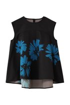 【エムフィル/M Fil】のコートフルールプリント クルーネックフレアブラウス ブラック|ID: prp329100004912216 ipo3291000000036811089