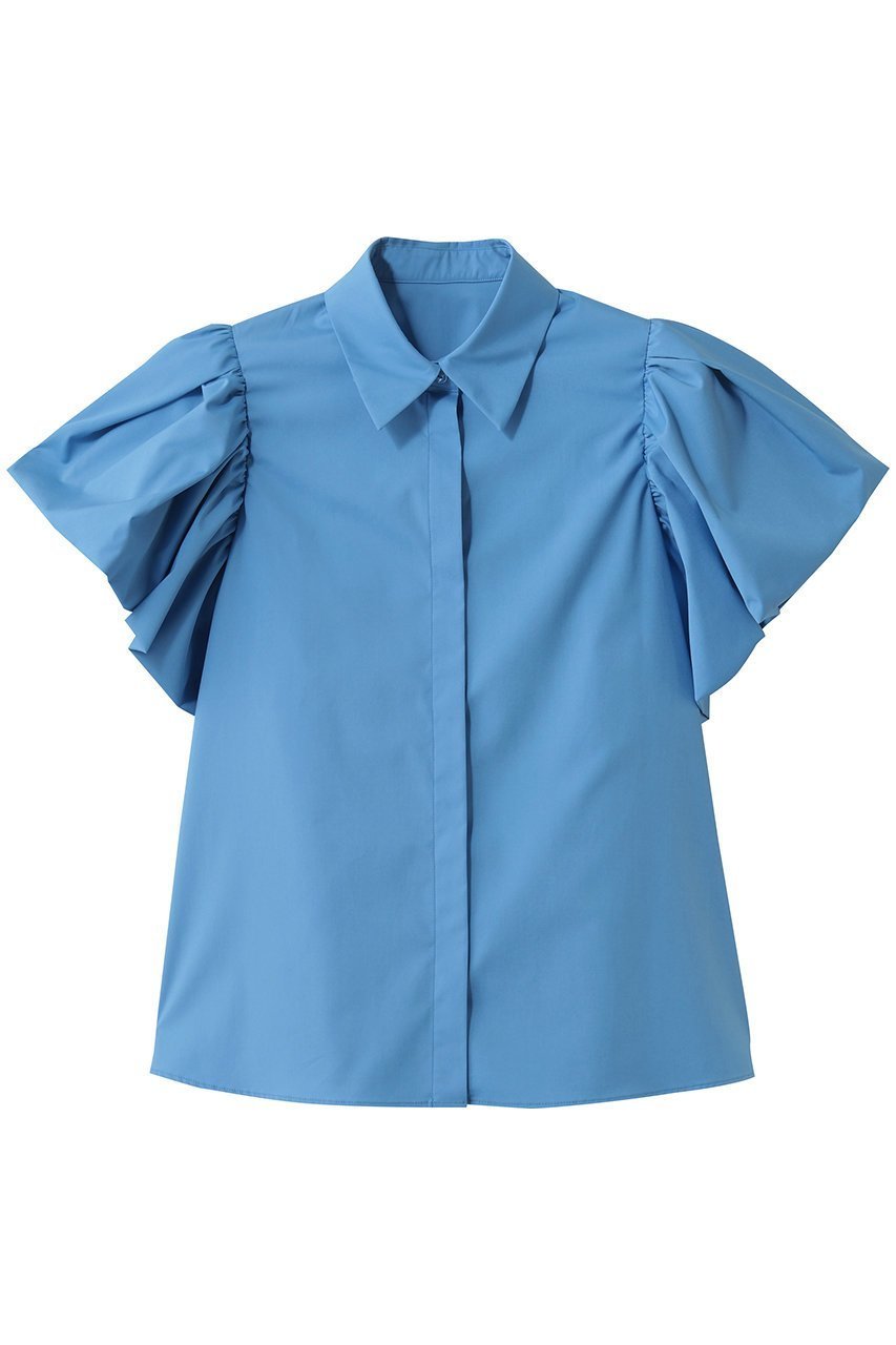 【アルアバイル/allureville】の【Loulou Willoughby】バルーンスリーブシャツBL A インテリア・キッズ・メンズ・レディースファッション・服の通販 founy(ファニー) ファッション Fashion レディースファッション Fashion for Women トップス・カットソー Cut & Sew Tops シャツ・ブラウス・オフィスカジュアル Elegant Blouses & Button-Ups スリーブ Sleeve, Long Sleeve / Short Sleeve デニム Denim, Jeans Material バルーン Balloon, Balloon Silhouette ロング Long, Long-Length 新作・新入荷 New Arrivals / New In ブルー|ID: prp329100004912226 ipo3291000000036811153