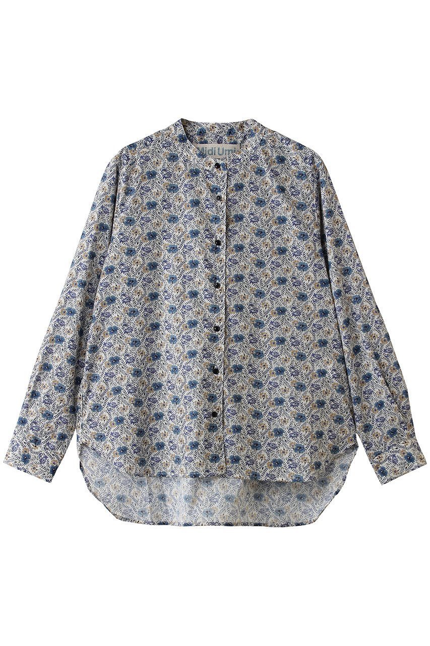 【ミディウミ/MidiUmi】のLIBERTY print shirt シャツ インテリア・キッズ・メンズ・レディースファッション・服の通販 founy(ファニー) ファッション Fashion レディースファッション Fashion for Women トップス・カットソー Cut & Sew Tops シャツ・ブラウス・オフィスカジュアル Elegant Blouses & Button-Ups ロングTシャツ・Tシャツ Longline T-Shirts & Tees なめらか Smooth, Silky Texture スリーブ Sleeve, Long Sleeve / Short Sleeve プリント Print, Printed Pattern ロング Long, Long-Length エレガント 上品 Elegant 新作・新入荷 New Arrivals / New In blue|ID: prp329100004912228 ipo3291000000036811172