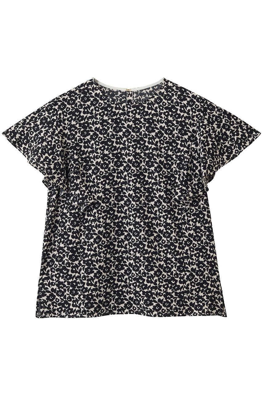 【ティアラ/Tiara】のPansyプリントフリルブラウス 人気、トレンドファッション・服の通販 founy(ファニー) ファッション Fashion レディースファッション Fashion for Women トップス・カットソー Cut & Sew Tops シャツ・ブラウス・オフィスカジュアル Elegant Blouses & Button-Ups ショート Short, Short Length スリーブ Sleeve, Long Sleeve / Short Sleeve デニム Denim, Jeans Material フラワー Flower, Floral フレア Flare, Flared プリント Print, Printed Pattern モチーフ Motif, Design Theme モノトーン Monotone, Black and White 新作・新入荷 New Arrivals / New In other-1|ID: prp329100004912230 ipo3291000000036811186