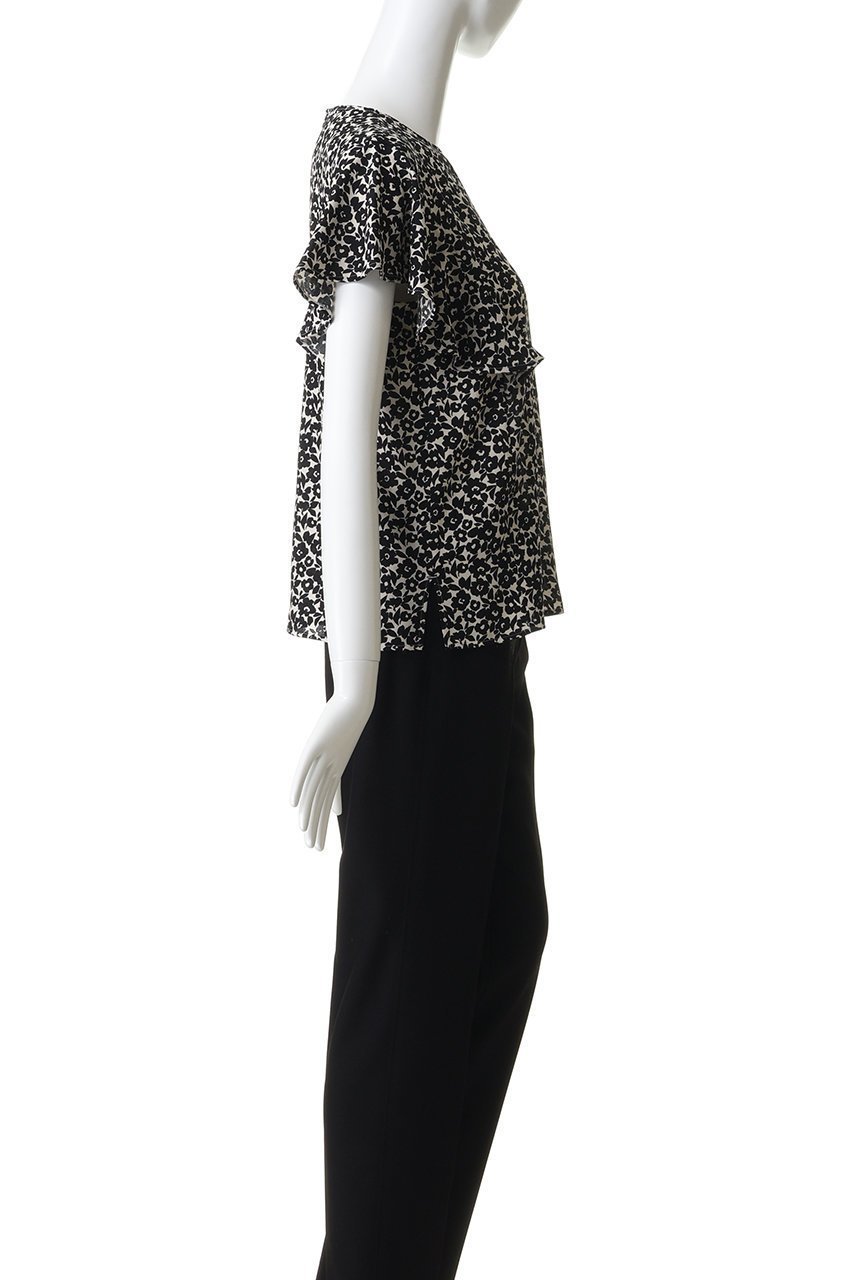 【ティアラ/Tiara】のPansyプリントフリルブラウス 人気、トレンドファッション・服の通販 founy(ファニー) ファッション Fashion レディースファッション Fashion for Women トップス・カットソー Cut & Sew Tops シャツ・ブラウス・オフィスカジュアル Elegant Blouses & Button-Ups ショート Short, Short Length スリーブ Sleeve, Long Sleeve / Short Sleeve デニム Denim, Jeans Material フラワー Flower, Floral フレア Flare, Flared プリント Print, Printed Pattern モチーフ Motif, Design Theme モノトーン Monotone, Black and White 新作・新入荷 New Arrivals / New In other-3|ID: prp329100004912230 ipo3291000000036811193