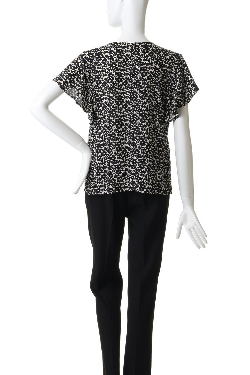 【ティアラ/Tiara】のPansyプリントフリルブラウス 人気、トレンドファッション・服の通販 founy(ファニー) ファッション Fashion レディースファッション Fashion for Women トップス・カットソー Cut & Sew Tops シャツ・ブラウス・オフィスカジュアル Elegant Blouses & Button-Ups ショート Short, Short Length スリーブ Sleeve, Long Sleeve / Short Sleeve デニム Denim, Jeans Material フラワー Flower, Floral フレア Flare, Flared プリント Print, Printed Pattern モチーフ Motif, Design Theme モノトーン Monotone, Black and White 新作・新入荷 New Arrivals / New In other-4|ID: prp329100004912230 ipo3291000000036811197