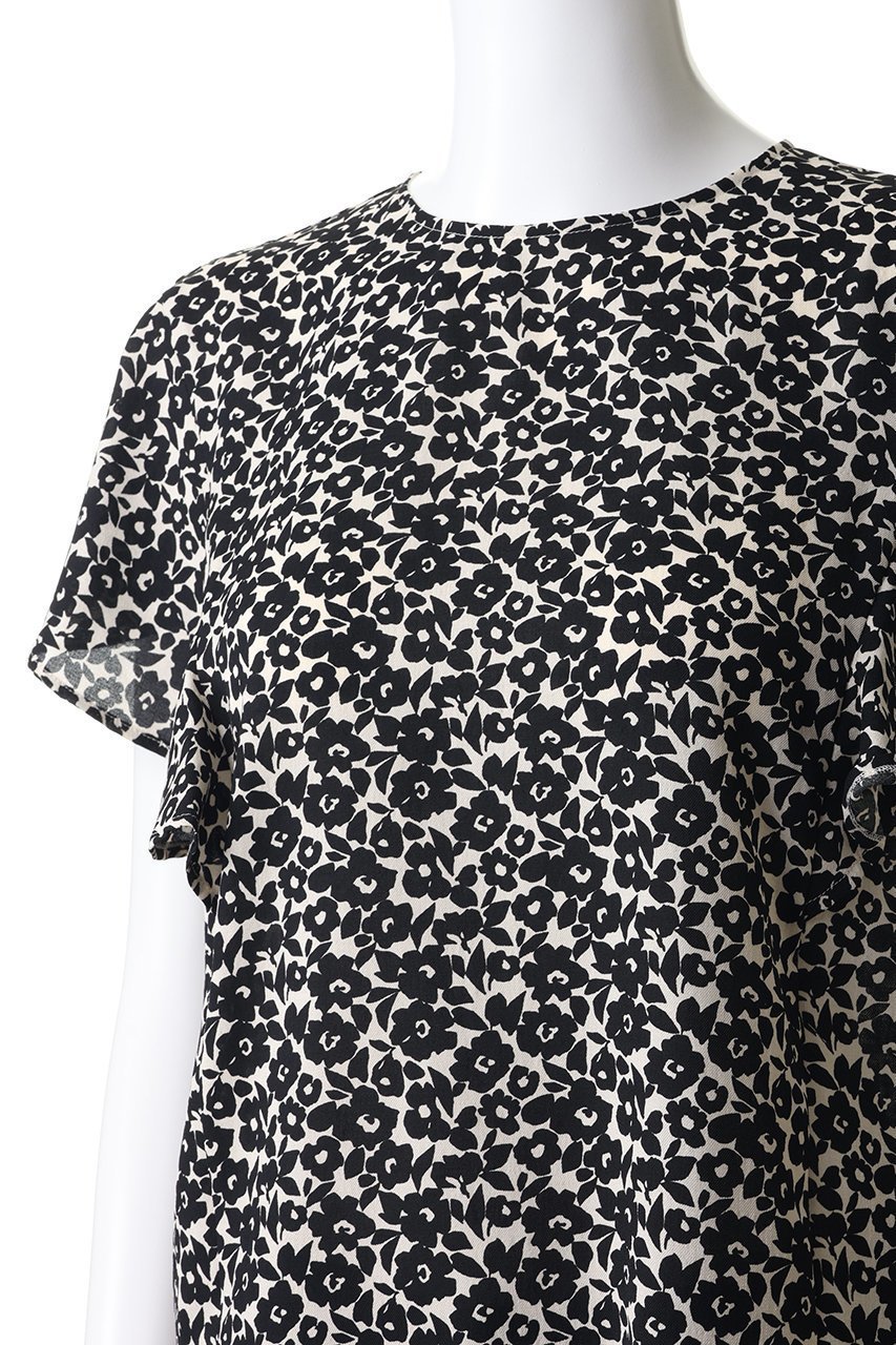 【ティアラ/Tiara】のPansyプリントフリルブラウス 人気、トレンドファッション・服の通販 founy(ファニー) ファッション Fashion レディースファッション Fashion for Women トップス・カットソー Cut & Sew Tops シャツ・ブラウス・オフィスカジュアル Elegant Blouses & Button-Ups ショート Short, Short Length スリーブ Sleeve, Long Sleeve / Short Sleeve デニム Denim, Jeans Material フラワー Flower, Floral フレア Flare, Flared プリント Print, Printed Pattern モチーフ Motif, Design Theme モノトーン Monotone, Black and White 新作・新入荷 New Arrivals / New In other-5|ID: prp329100004912230 ipo3291000000036811201