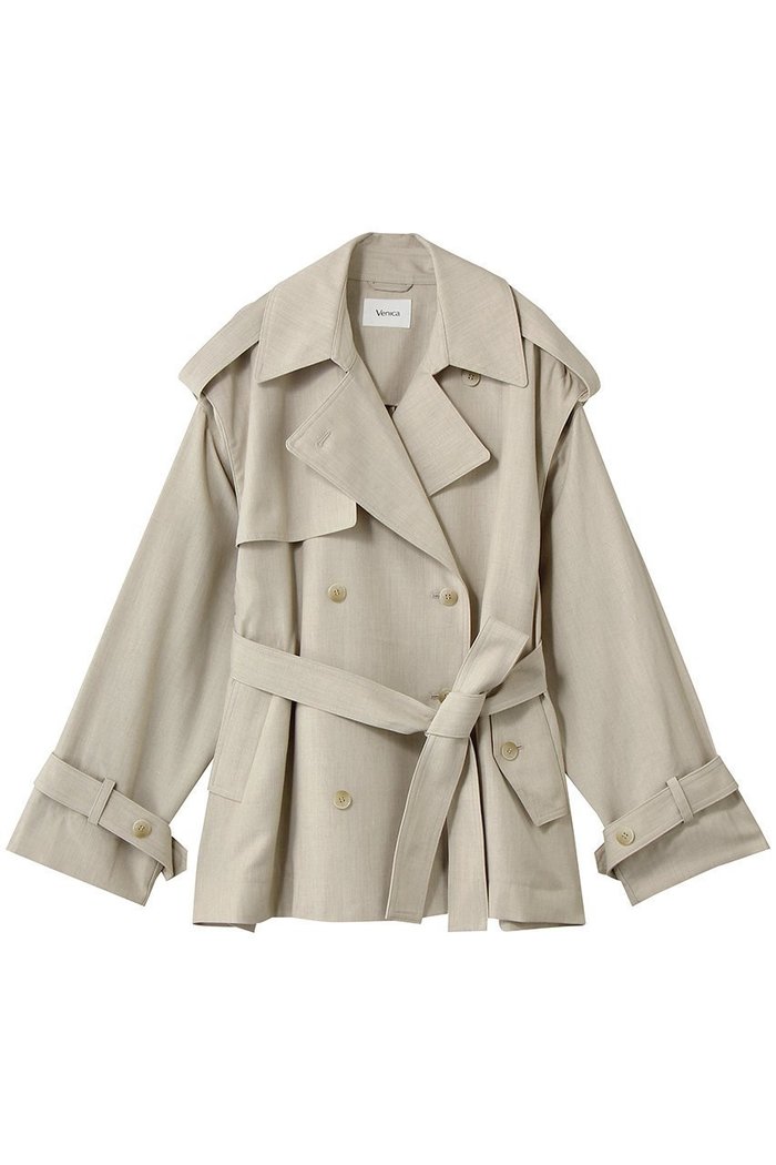 【ヴェニカ/Venica】のLouise 2way over trench coat インテリア・キッズ・メンズ・レディースファッション・服の通販 founy(ファニー) https://founy.com/ ファッション Fashion レディースファッション Fashion for Women アウター Coat / Outerwear Collection コート・ロングコート・ピーコート Long Coats, Peacoats & More トレンチコート / 春秋の定番アウター Trench Coats クロップド Cropped, Short Length ショート Short, Short Length バランス Balance, Style Balance ベスト Vest, Waistcoat 定番 Standard, Basic Item 新作・新入荷 New Arrivals / New In 春 Spring |ID: prp329100004912242 ipo3291000000036811276