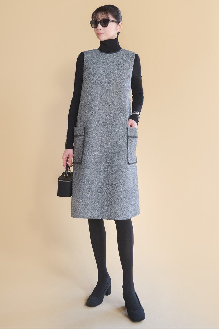 【デイジーリン/DAISY LIN】のClassic Tweed “Tank Dress” 人気、トレンドファッション・服の通販 founy(ファニー) ファッション Fashion レディースファッション Fashion for Women ワンピース Dresses フォーマル・パーティードレス・結婚式用ドレス Elegant & Casual Dresses チュニック Tunic Tops & Dresses ウォッシャブル Machine Washable クラシカル Classical, Vintage-Inspired ストレッチ Stretch, Stretchy Fabric チュニック Tunic, Long Top ツイード Twill, Twill Weave ネップ Nepp, Slub Yarn フリンジ Fringe, Tassel ボックス Boxy, Box Shape ポケット Pocket, Pocket Detail 人気 Popular, Best Seller 新作・新入荷 New Arrivals / New In 洗える Machine Washable other-7|ID: prp329100004912263 ipo3291000000036811474