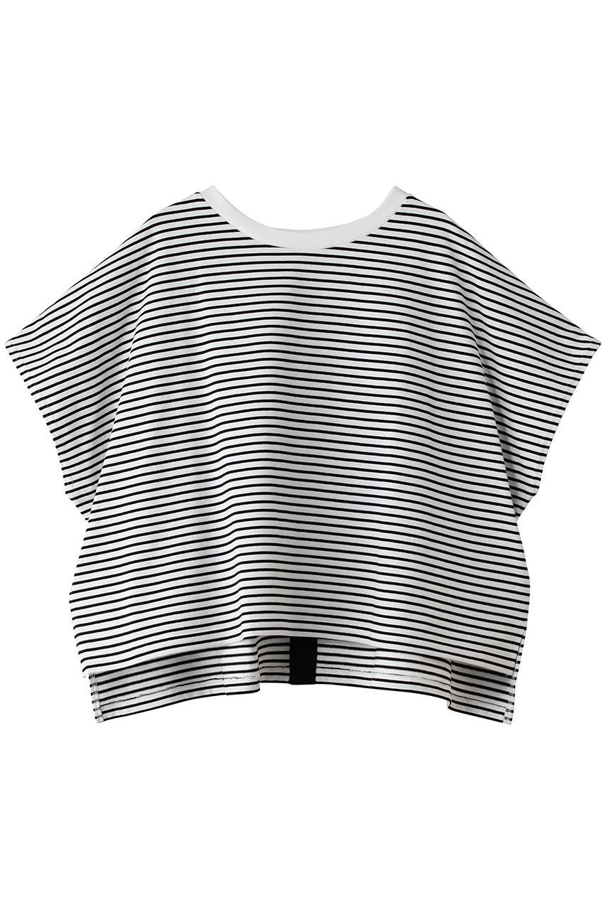 【ティアラ/Tiara】のバックリボンTシャツ インテリア・キッズ・メンズ・レディースファッション・服の通販 founy(ファニー) 　ファッション　Fashion　レディースファッション　Fashion for Women　トップス・カットソー　Cut & Sew Tops　シャツ・ブラウス・オフィスカジュアル　Elegant Blouses & Button-Ups　ロングTシャツ・Tシャツ　Longline T-Shirts & Tees　カットソー・ベーシックTシャツ　Cut-and-Sewn Tops / Stretch Tees & Basics　ショート　Short, Short Length　シンプル　Simple, Minimal　スリーブ　Sleeve, Long Sleeve / Short Sleeve　フレンチ　French, French Style　フロント　Front, Front Design　リボン　Ribbon, Bow　新作・新入荷　New Arrivals / New In　ホワイト×ブラック|ID: prp329100004914022 ipo3291000000036824307