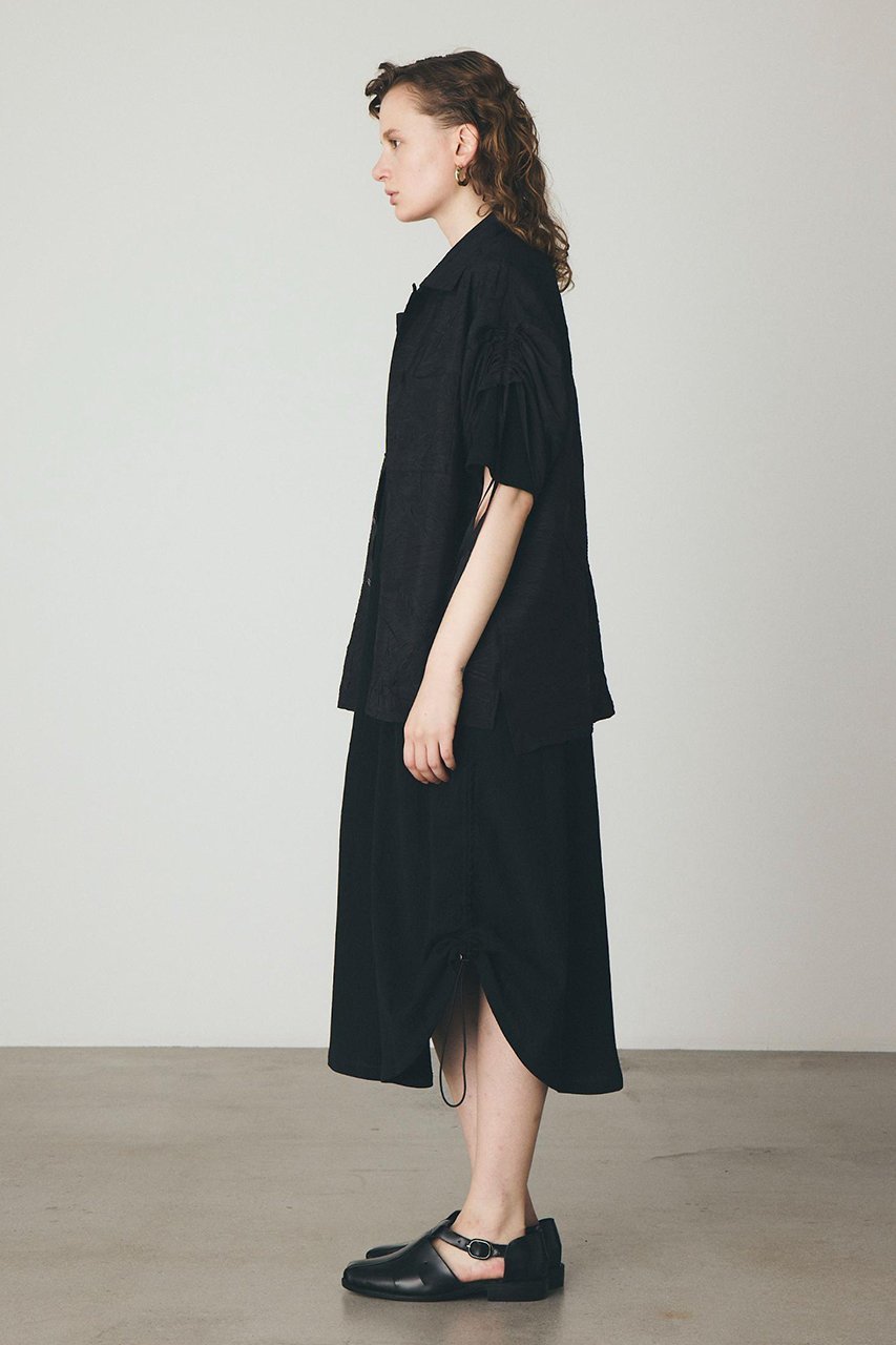 【その他のブランド/Other】のコットン楊柳ドローコードドレス 人気、トレンドファッション・服の通販 founy(ファニー) 　ファッション　Fashion　レディースファッション　Fashion for Women　ワンピース　Dresses　フォーマル・パーティードレス・結婚式用ドレス　Elegant & Casual Dresses　チュニック　Tunic Tops & Dresses　ストライプ　Stripe, Striped Pattern　ストレート　Straight, Straight Cut　チュニック　Tunic, Long Top　ドローコード　Drawcord, Drawstring Cord　リラックス　Relax, Relaxed Fit　ロング　Long, Long-Length　半袖　Short Sleeve, Half Sleeve　夏　Summer　新作・新入荷　New Arrivals / New In　other-2|ID: prp329100004914049 ipo3291000000036824523