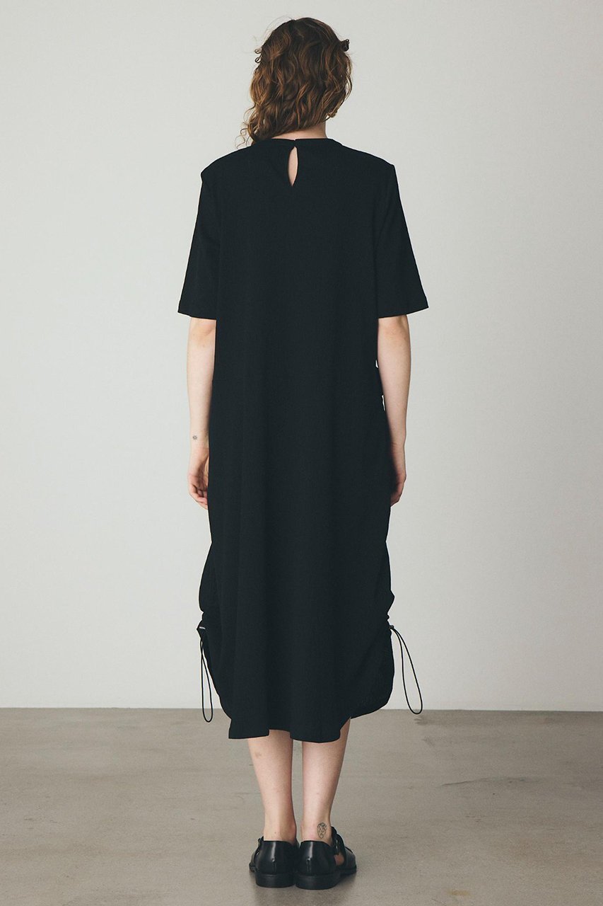 【その他のブランド/Other】のコットン楊柳ドローコードドレス 人気、トレンドファッション・服の通販 founy(ファニー) 　ファッション　Fashion　レディースファッション　Fashion for Women　ワンピース　Dresses　フォーマル・パーティードレス・結婚式用ドレス　Elegant & Casual Dresses　チュニック　Tunic Tops & Dresses　ストライプ　Stripe, Striped Pattern　ストレート　Straight, Straight Cut　チュニック　Tunic, Long Top　ドローコード　Drawcord, Drawstring Cord　リラックス　Relax, Relaxed Fit　ロング　Long, Long-Length　半袖　Short Sleeve, Half Sleeve　夏　Summer　新作・新入荷　New Arrivals / New In　other-5|ID: prp329100004914049 ipo3291000000036824528