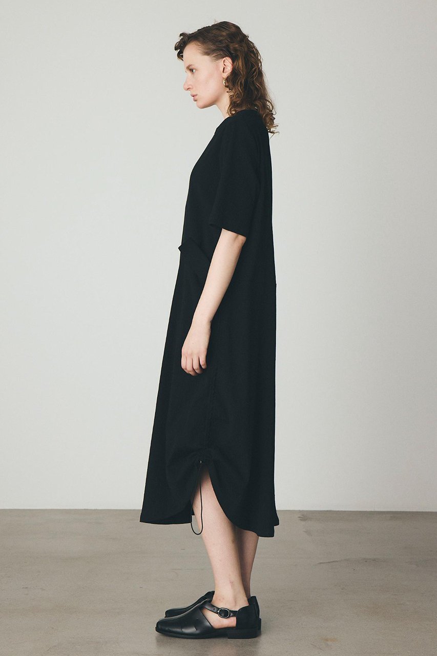 【その他のブランド/Other】のコットン楊柳ドローコードドレス 人気、トレンドファッション・服の通販 founy(ファニー) 　ファッション　Fashion　レディースファッション　Fashion for Women　ワンピース　Dresses　フォーマル・パーティードレス・結婚式用ドレス　Elegant & Casual Dresses　チュニック　Tunic Tops & Dresses　ストライプ　Stripe, Striped Pattern　ストレート　Straight, Straight Cut　チュニック　Tunic, Long Top　ドローコード　Drawcord, Drawstring Cord　リラックス　Relax, Relaxed Fit　ロング　Long, Long-Length　半袖　Short Sleeve, Half Sleeve　夏　Summer　新作・新入荷　New Arrivals / New In　other-4|ID: prp329100004914050 ipo3291000000036824527