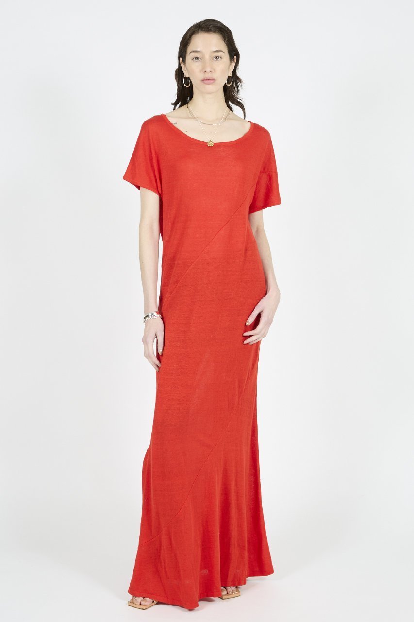 【ラスパイユ/raspail】のリネン ニットロングドレス 人気、トレンドファッション・服の通販 founy(ファニー) 　ファッション　Fashion　レディースファッション　Fashion for Women　ワンピース　Dresses　フォーマル・パーティードレス・結婚式用ドレス　Elegant & Casual Dresses　チュニック　Tunic Tops & Dresses　チュニック　Tunic, Long Top　ドレープ　Drape, Draping Fabric　リネン　Linen, Linen Fabric　ロング　Long, Long-Length　エレガント 上品　Elegant　夏　Summer　新作・新入荷　New Arrivals / New In　旅行　Travel　春　Spring　S/S・春夏　SS, Spring/Summer, Warm Season　other-8|ID: prp329100004914058 ipo3291000000036824581