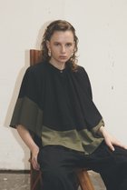 【その他のブランド/Other】のケープレイヤード バイカラーブラウス 人気、トレンドファッション・服の通販 founy(ファニー) ファッション Fashion レディースファッション Fashion for Women トップス・カットソー Cut & Sew Tops シャツ・ブラウス・オフィスカジュアル Elegant Blouses & Button-Ups ショート Short, Short Length スリーブ Sleeve, Long Sleeve / Short Sleeve ノースリーブ Sleeveless, No-Sleeve エレガント 上品 Elegant 夏 Summer 新作・新入荷 New Arrivals / New In thumbnail ブラック|ID: prp329100004914074 ipo3291000000036824690