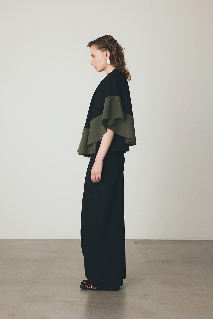 【その他のブランド/Other】のケープレイヤード バイカラーブラウス 人気、トレンドファッション・服の通販 founy(ファニー) 　ファッション　Fashion　レディースファッション　Fashion for Women　トップス・カットソー　Cut & Sew Tops　シャツ・ブラウス・オフィスカジュアル　Elegant Blouses & Button-Ups　ショート　Short, Short Length　スリーブ　Sleeve, Long Sleeve / Short Sleeve　ノースリーブ　Sleeveless, No-Sleeve　エレガント 上品　Elegant　夏　Summer　新作・新入荷　New Arrivals / New In　other-3|ID: prp329100004914074 ipo3291000000036824695