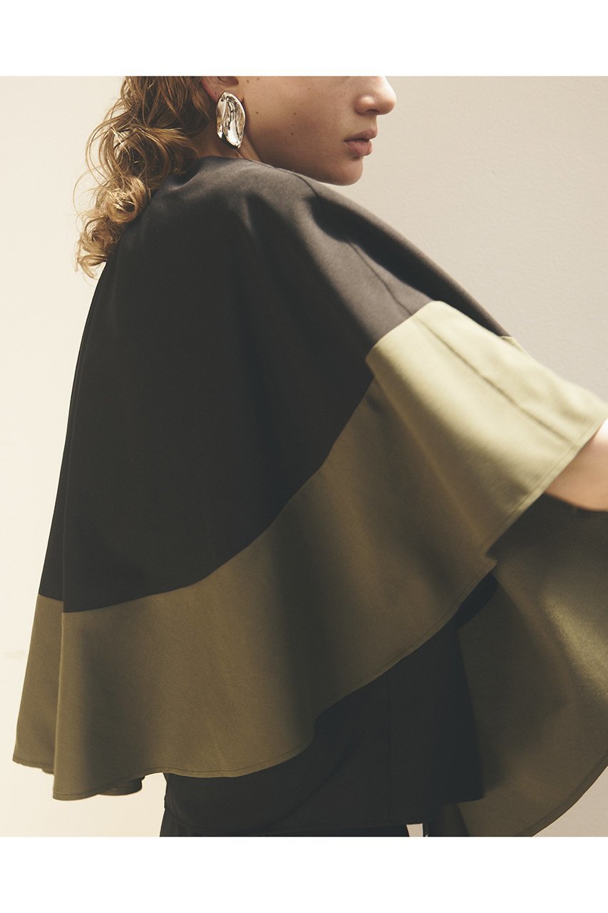 【その他のブランド/Other】のケープレイヤード バイカラーブラウス 人気、トレンドファッション・服の通販 founy(ファニー) 　ファッション　Fashion　レディースファッション　Fashion for Women　トップス・カットソー　Cut & Sew Tops　シャツ・ブラウス・オフィスカジュアル　Elegant Blouses & Button-Ups　ショート　Short, Short Length　スリーブ　Sleeve, Long Sleeve / Short Sleeve　ノースリーブ　Sleeveless, No-Sleeve　エレガント 上品　Elegant　夏　Summer　新作・新入荷　New Arrivals / New In　other-6|ID: prp329100004914074 ipo3291000000036824700