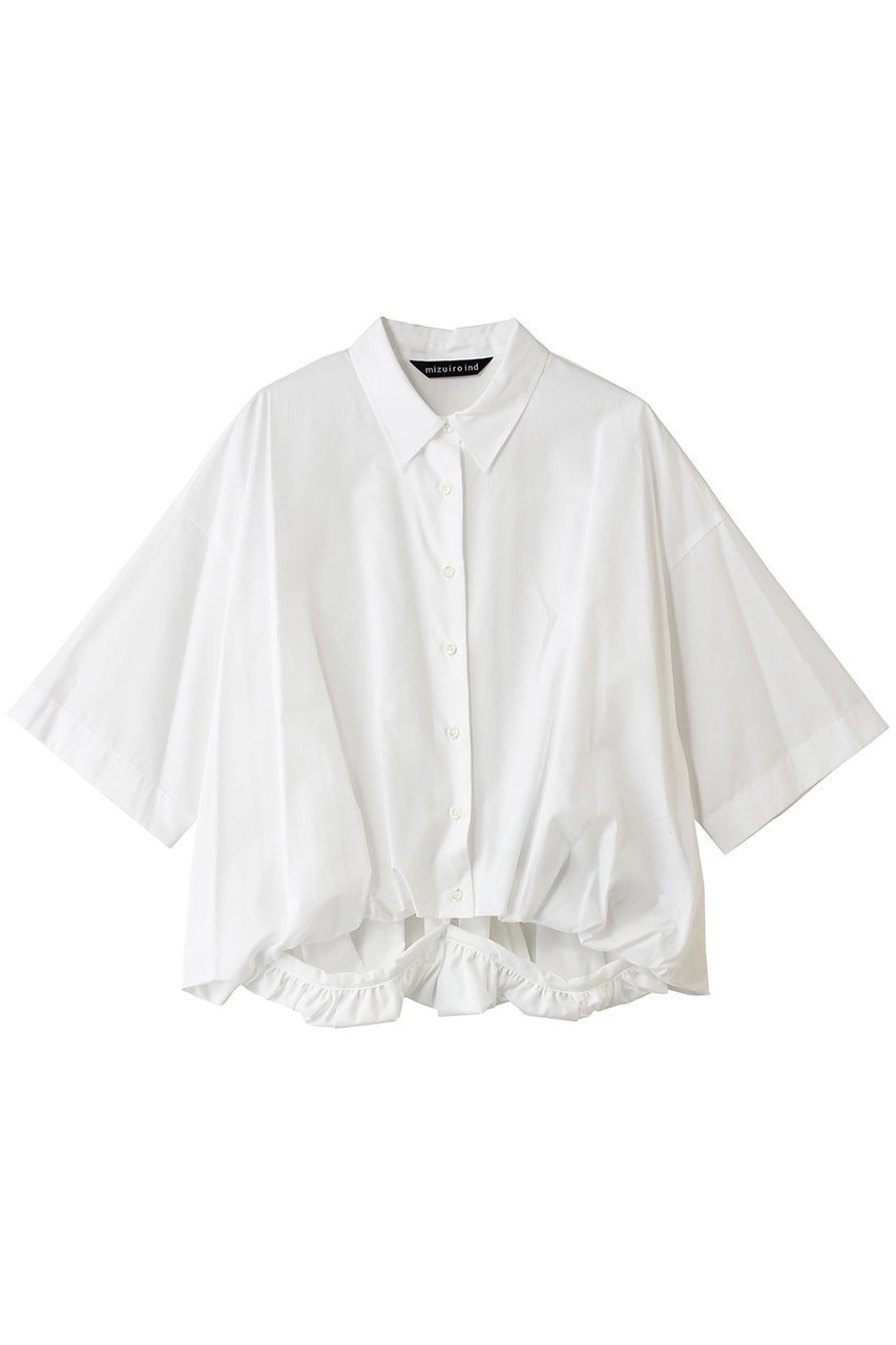 【ミズイロ インド/mizuiro ind】のhalf slv ballon shirt シャツ インテリア・キッズ・メンズ・レディースファッション・服の通販 founy(ファニー) 　ファッション　Fashion　レディースファッション　Fashion for Women　トップス・カットソー　Cut & Sew Tops　シャツ・ブラウス・オフィスカジュアル　Elegant Blouses & Button-Ups　ショート　Short, Short Length　シンプル　Simple, Minimal　スリーブ　Sleeve, Long Sleeve / Short Sleeve　トレンド　Trend, Trending Now　バルーン　Balloon, Balloon Silhouette　フロント　Front, Front Design　半袖　Short Sleeve, Half Sleeve　新作・新入荷　New Arrivals / New In　off white|ID: prp329100004914076 ipo3291000000036824711