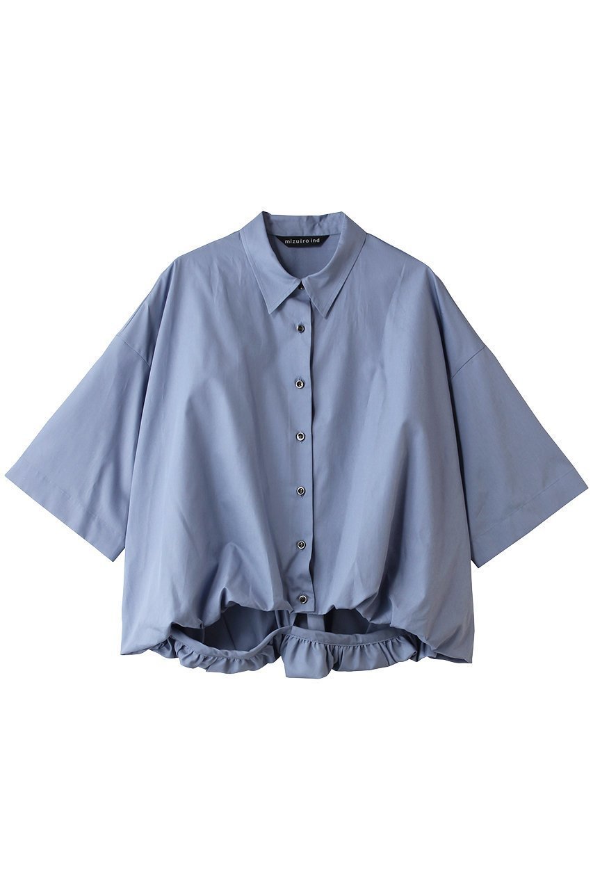 【ミズイロ インド/mizuiro ind】のhalf slv ballon shirt シャツ インテリア・キッズ・メンズ・レディースファッション・服の通販 founy(ファニー) ファッション Fashion レディースファッション Fashion for Women トップス・カットソー Cut & Sew Tops シャツ・ブラウス・オフィスカジュアル Elegant Blouses & Button-Ups ショート Short, Short Length シンプル Simple, Minimal スリーブ Sleeve, Long Sleeve / Short Sleeve トレンド Trend, Trending Now バルーン Balloon, Balloon Silhouette フロント Front, Front Design 半袖 Short Sleeve, Half Sleeve 新作・新入荷 New Arrivals / New In l.blue|ID: prp329100004914077 ipo3291000000036824713