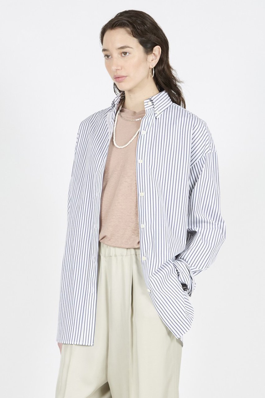 【ラスパイユ/raspail】のレギュラーカラー コットンシャツ 人気、トレンドファッション・服の通販 founy(ファニー) 　ファッション　Fashion　レディースファッション　Fashion for Women　トップス・カットソー　Cut & Sew Tops　シャツ・ブラウス・オフィスカジュアル　Elegant Blouses & Button-Ups　おすすめ　Recommended / Our Picks　イタリア　Italy　スリーブ　Sleeve, Long Sleeve / Short Sleeve　センター　Center, Center Line　レギュラー　Regular, Standard Fit　ロング　Long, Long-Length　新作・新入荷　New Arrivals / New In　other-8|ID: prp329100004914083 ipo3291000000036824788