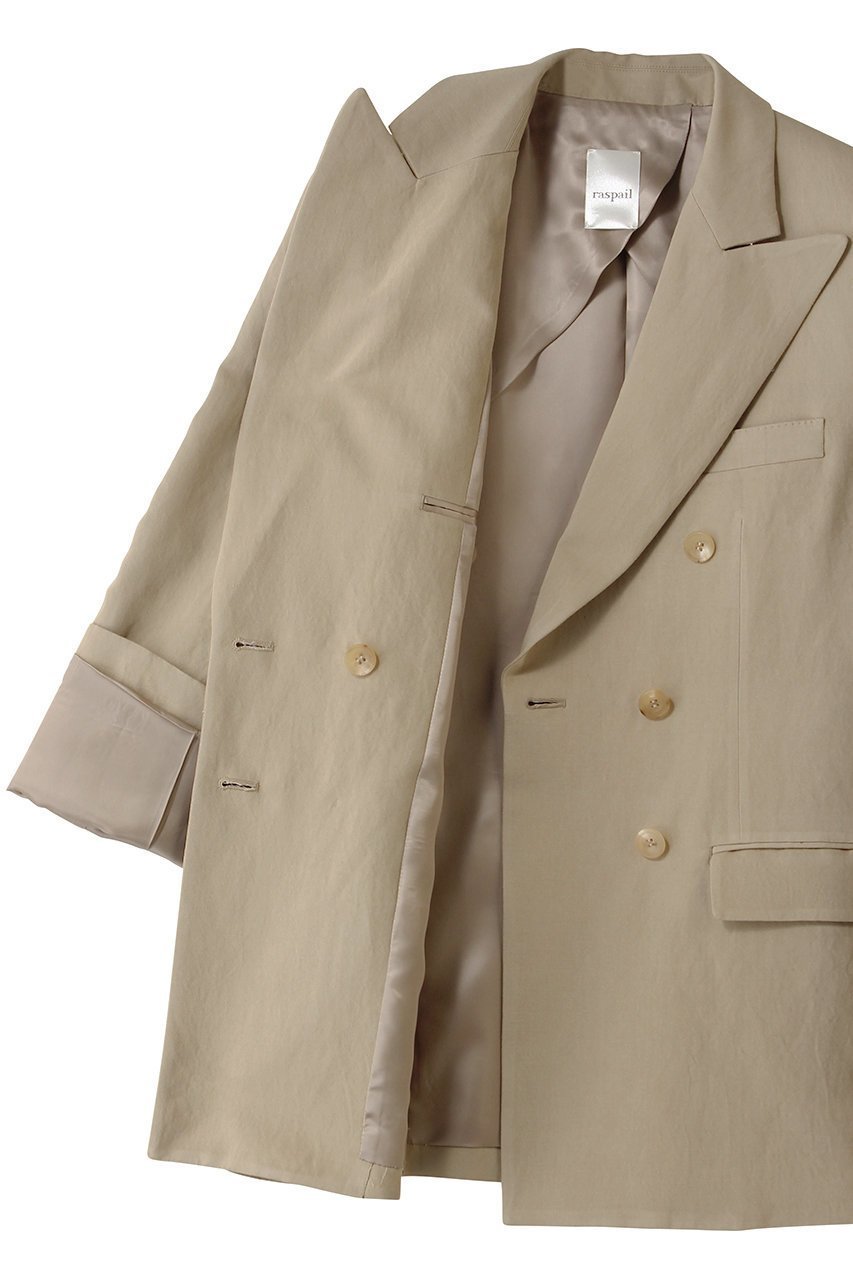 【ラスパイユ/raspail】のレーヨンリネン ダブルジャケット 人気、トレンドファッション・服の通販 founy(ファニー) 　ファッション　Fashion　レディースファッション　Fashion for Women　アウター　Coat / Outerwear Collection　レディースジャケット・軽アウター　Jackets　ジャケット　Jacket, Outerwear　ダブル　Double, Double-Breasted　フランス　France, French　メンズ　Men's, Menswear　リネン　Linen, Linen Fabric　ワッシャー　Washer, Crinkled Finish　エレガント 上品　Elegant　夏　Summer　新作・新入荷　New Arrivals / New In　春　Spring　S/S・春夏　SS, Spring/Summer, Warm Season　other-6|ID: prp329100004914098 ipo3291000000036824903