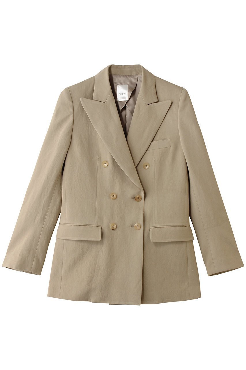 【ラスパイユ/raspail】のレーヨンリネン ダブルジャケット インテリア・キッズ・メンズ・レディースファッション・服の通販 founy(ファニー) 　ファッション　Fashion　レディースファッション　Fashion for Women　アウター　Coat / Outerwear Collection　レディースジャケット・軽アウター　Jackets　ジャケット　Jacket, Outerwear　ダブル　Double, Double-Breasted　フランス　France, French　メンズ　Men's, Menswear　リネン　Linen, Linen Fabric　ワッシャー　Washer, Crinkled Finish　エレガント 上品　Elegant　夏　Summer　新作・新入荷　New Arrivals / New In　春　Spring　S/S・春夏　SS, Spring/Summer, Warm Season　キャメル|ID: prp329100004914099 ipo3291000000036824892