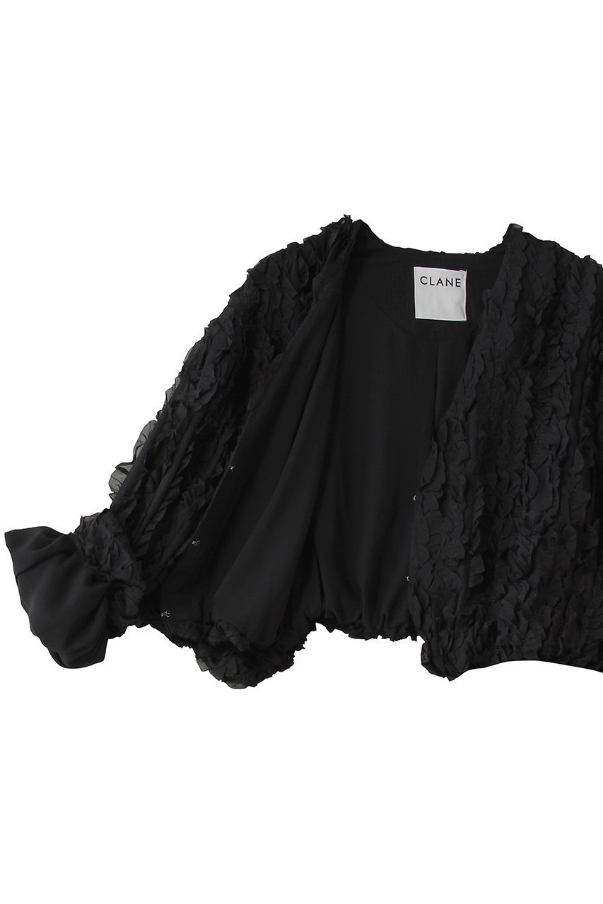 【クラネ/CLANE】のTOPSTITCHED FRILL BOLERO 人気、トレンドファッション・服の通販 founy(ファニー) 　ファッション　Fashion　レディースファッション　Fashion for Women　アウター　Coat / Outerwear Collection　レディースジャケット・軽アウター　Jackets　ボレロ・ショート丈ジャケット / ドレス羽織りに　Boleros & Short Jackets　おすすめ　Recommended / Our Picks　シアー　Sheer, See-Through　ジャケット　Jacket, Outerwear　デニム　Denim, Jeans Material　バルーン　Balloon, Balloon Silhouette　パーティ　Party, Party Style　フリル　Frill, Ruffle　ベスト　Vest, Waistcoat　ボレロ　Bolero, Short Cardigan　新作・新入荷　New Arrivals / New In　other-6|ID: prp329100004914100 ipo3291000000036824929
