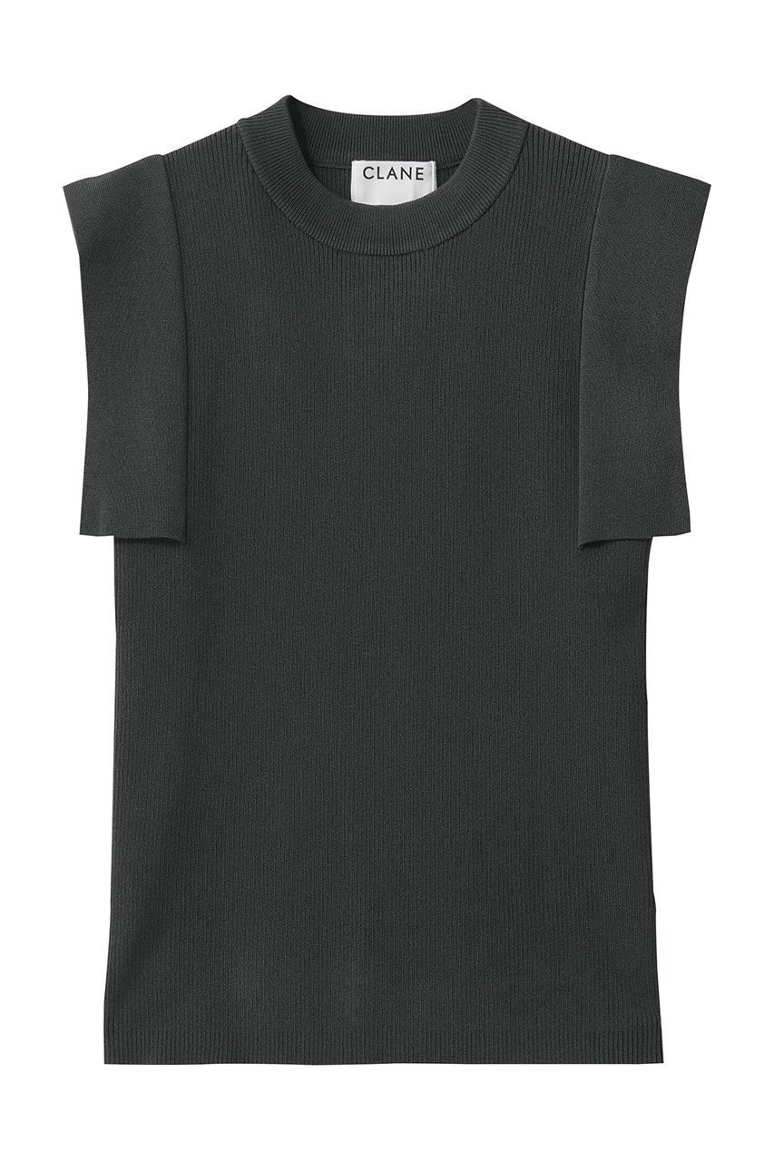 【クラネ/CLANE】のSQUARE SLEEVE KNIT TOPS インテリア・キッズ・メンズ・レディースファッション・服の通販 founy(ファニー) 　ファッション　Fashion　レディースファッション　Fashion for Women　トップス・カットソー　Cut & Sew Tops　ニット　Knit Tops & Sweaters　カジュアルプルオーバー・ニットトップス　Pullovers & Knit Tops / Casual Pullovers　おすすめ　Recommended / Our Picks　スクエア　Square, Square Shape　スリーブ　Sleeve, Long Sleeve / Short Sleeve　今季　This Season, Current Season　定番　Standard, Basic Item　新作・新入荷　New Arrivals / New In　CHARCOAL GRAY|ID: prp329100004914107 ipo3291000000036824997