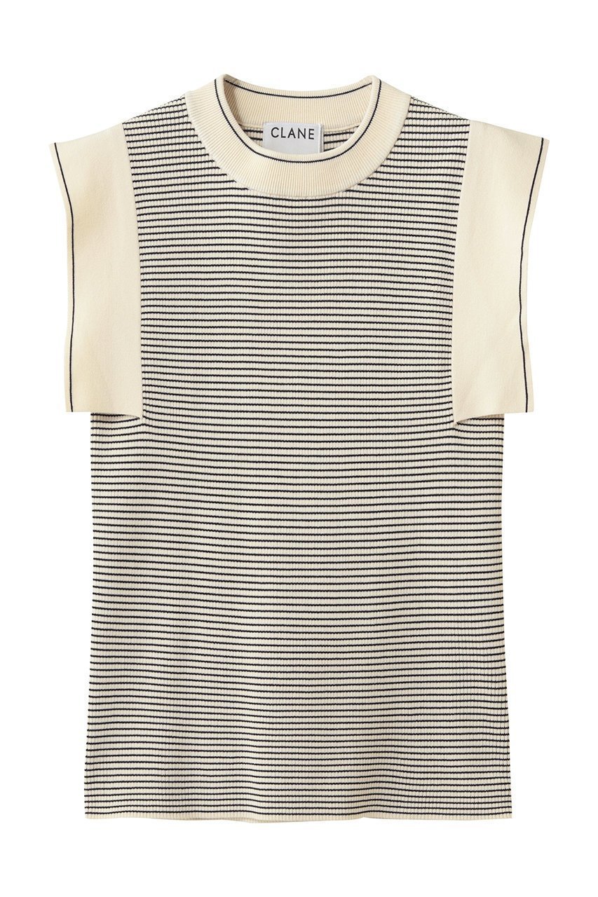 【クラネ/CLANE】のSQUARE SLEEVE KNIT TOPS インテリア・キッズ・メンズ・レディースファッション・服の通販 founy(ファニー) 　ファッション　Fashion　レディースファッション　Fashion for Women　トップス・カットソー　Cut & Sew Tops　ニット　Knit Tops & Sweaters　カジュアルプルオーバー・ニットトップス　Pullovers & Knit Tops / Casual Pullovers　おすすめ　Recommended / Our Picks　スクエア　Square, Square Shape　スリーブ　Sleeve, Long Sleeve / Short Sleeve　今季　This Season, Current Season　定番　Standard, Basic Item　新作・新入荷　New Arrivals / New In　BORDER|ID: prp329100004914107 ipo3291000000036824998