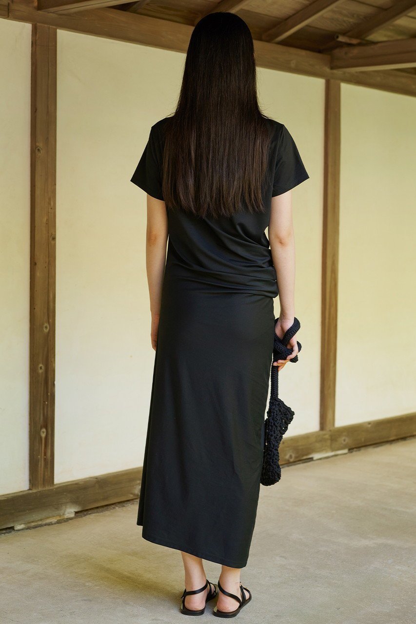 【セアン/SCEARN】のCURVY JERSEY ワンピース 人気、トレンドファッション・服の通販 founy(ファニー) ファッション Fashion レディースファッション Fashion for Women ワンピース Dresses チュニック Tunic Tops & Dresses おすすめ Recommended / Our Picks ギャザー Gathered, Ruffled シンプル Simple, Minimal スニーカー Sneakers, Trainers チュニック Tunic, Long Top ドレープ Drape, Draping Fabric ロング Long, Long-Length other-7|ID: prp329100004914135 ipo3291000000036827099