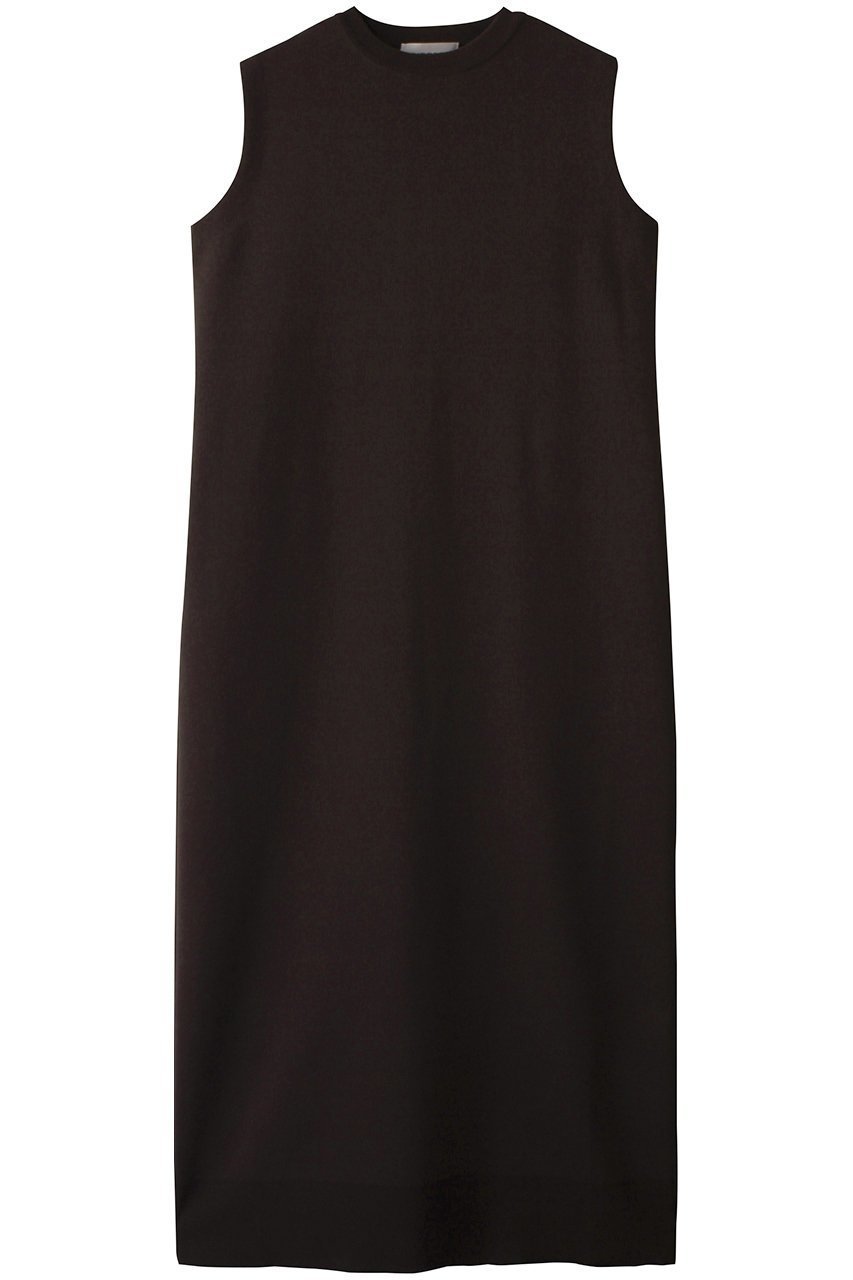 【オブリオ/AUBRIOT】のオーガニックコットン ニットドレス インテリア・キッズ・メンズ・レディースファッション・服の通販 founy(ファニー) 　ファッション　Fashion　レディースファッション　Fashion for Women　ワンピース　Dresses　フォーマル・パーティードレス・結婚式用ドレス　Elegant & Casual Dresses　チュニック　Tunic Tops & Dresses　インド　Indian Textile　スリット　Slit, Slit Detail　ダブル　Double, Double-Breasted　チュニック　Tunic, Long Top　ドレス　Dress, One-Piece　フォルム　Silhouette, Form　モダン　Modern, Contemporary　ロング　Long, Long-Length　日本製　Made In Japan　ブラウン|ID: prp329100004914141 ipo3291000000036827140