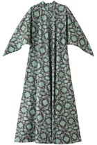 【エスゼット ブロックプリント/SZ Blockprints】のARTEMISIA DRESS LISBON IN DEEP フレアスリーブワンピース ダークグリーン|ID: prp329100004914142 ipo3291000000036827149