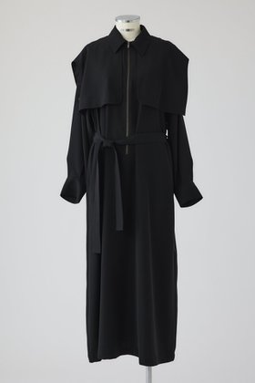 【リムアーク/RIM.ARK】のTrench OP/ワンピース 人気、トレンドファッション・服の通販 founy(ファニー) ファッション Fashion レディースファッション Fashion for Women ワンピース Dresses チュニック Tunic Tops & Dresses エアリー Airy Texture サテン Satin, Glossy Fabric ダブル Double, Double-Breasted チュニック Tunic, Long Top フラップ Flap, Flap Pocket リラックス Relax, Relaxed Fit ロング Long, Long-Length エレガント 上品 Elegant |ID:prp329100004914186