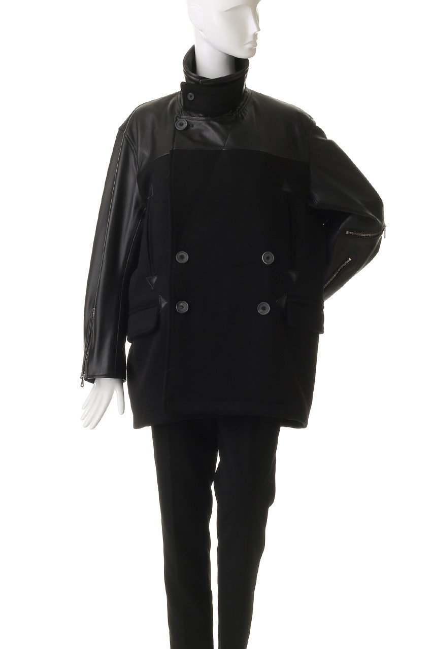 【メゾンスペシャル/MAISON SPECIAL】の【UNISEX】SHEEPレザーコンビPコート 人気、トレンドファッション・服の通販 founy(ファニー) 　ファッション　Fashion　レディースファッション　Fashion for Women　アウター　Coat / Outerwear Collection　コート・ロングコート・ピーコート　Long Coats, Peacoats & More　Pコート　Pea Coats　ユニセックス　Unisex, Genderless　クラシック　Classic, Timeless Style　コンビ　Combo, Combination Style　スタンド　Stand Collar, Upright Stand　バランス　Balance, Style Balance　ロング　Long, Long-Length　A/W・秋冬　Autumn/Winter　other-8|ID: prp329100004914187 ipo3291000000036827726