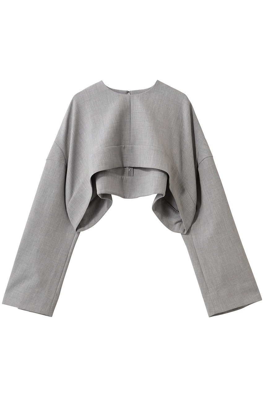 【エンフォルド/ENFOLD】のCROPPED PULLOVER インテリア・キッズ・メンズ・レディースファッション・服の通販 founy(ファニー) ファッション Fashion レディースファッション Fashion for Women トップス・カットソー Cut & Sew Tops シャツ・ブラウス・オフィスカジュアル Elegant Blouses & Button-Ups カジュアルプルオーバー・ニットトップス Pullovers & Knit Tops / Casual Pullovers ストレッチ Stretch, Stretchy Fabric スリーブ Sleeve, Long Sleeve / Short Sleeve ドレス Dress, One-Piece ハイネック High Neck, Mock Neck バランス Balance, Style Balance ロング Long, Long-Length 定番 Standard, Basic Item トップグレー|ID: prp329100004914191 ipo3291000000036827753