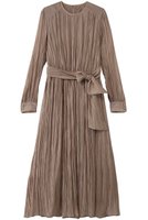 【デザイン ワークス/DESIGN WORKS】のオーガンジープリーツ加工ボウタイワンピース 人気、トレンドファッション・服の通販 founy(ファニー) ファッション Fashion レディースファッション Fashion for Women ワンピース Dresses チュニック Tunic Tops & Dresses オケージョン Occasion Wear オーガンジー Organza Fabric シンプル Simple, Minimal チュニック Tunic, Long Top フェミニン Feminine, Girly プリーツ Pleats, Pleated リラックス Relax, Relaxed Fit ロング Long, Long-Length エレガント 上品 Elegant |ID:prp329100004914217