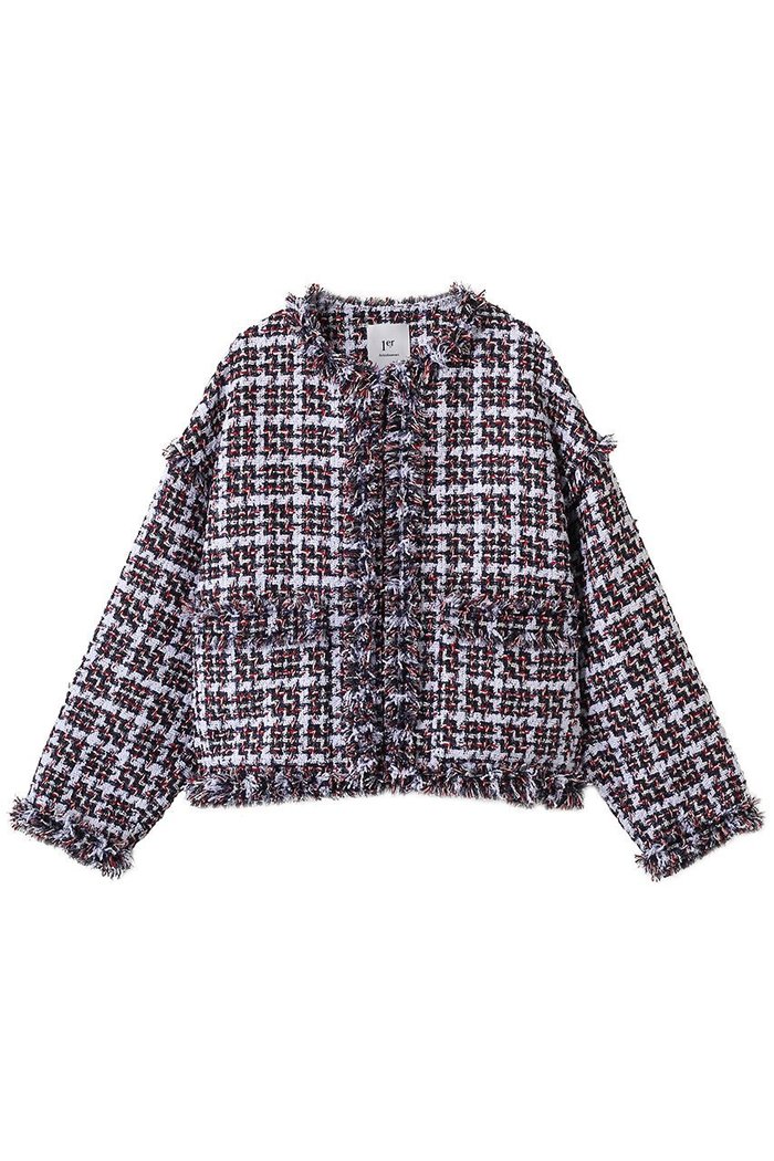 【プルミエ アロンディスモン/1er Arrondissement】のTORNIERフリンジツイードジャケット インテリア・キッズ・メンズ・レディースファッション・服の通販 founy(ファニー) https://founy.com/ ファッション Fashion レディースファッション Fashion for Women アウター Coat / Outerwear Collection レディースジャケット・軽アウター Jackets ジャケット Jacket, Outerwear ツイード Twill, Twill Weave デニム Denim, Jeans Material フリンジ Fringe, Tassel エレガント 上品 Elegant |ID: prp329100004914230 ipo3291000000036828120