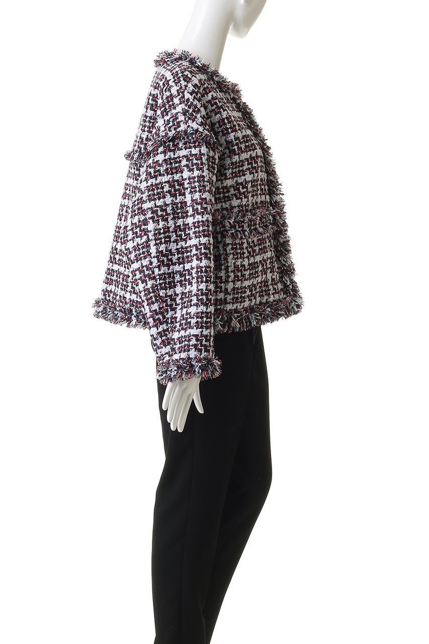 【プルミエ アロンディスモン/1er Arrondissement】のTORNIERフリンジツイードジャケット 人気、トレンドファッション・服の通販 founy(ファニー) 　ファッション　Fashion　レディースファッション　Fashion for Women　アウター　Coat / Outerwear Collection　レディースジャケット・軽アウター　Jackets　ジャケット　Jacket, Outerwear　ツイード　Twill, Twill Weave　デニム　Denim, Jeans Material　フリンジ　Fringe, Tassel　エレガント 上品　Elegant　other-3|ID: prp329100004914230 ipo3291000000036828123