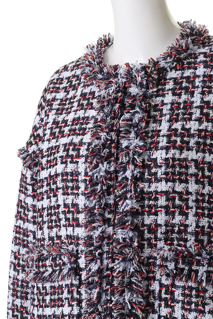 【プルミエ アロンディスモン/1er Arrondissement】のTORNIERフリンジツイードジャケット 人気、トレンドファッション・服の通販 founy(ファニー) 　ファッション　Fashion　レディースファッション　Fashion for Women　アウター　Coat / Outerwear Collection　レディースジャケット・軽アウター　Jackets　ジャケット　Jacket, Outerwear　ツイード　Twill, Twill Weave　デニム　Denim, Jeans Material　フリンジ　Fringe, Tassel　エレガント 上品　Elegant　other-5|ID: prp329100004914230 ipo3291000000036828125