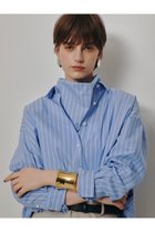 【アルアバイル/allureville】のストライプスカーフ付バルーンシャツ ブルー|ID: prp329100004914231 ipo3291000000036828130