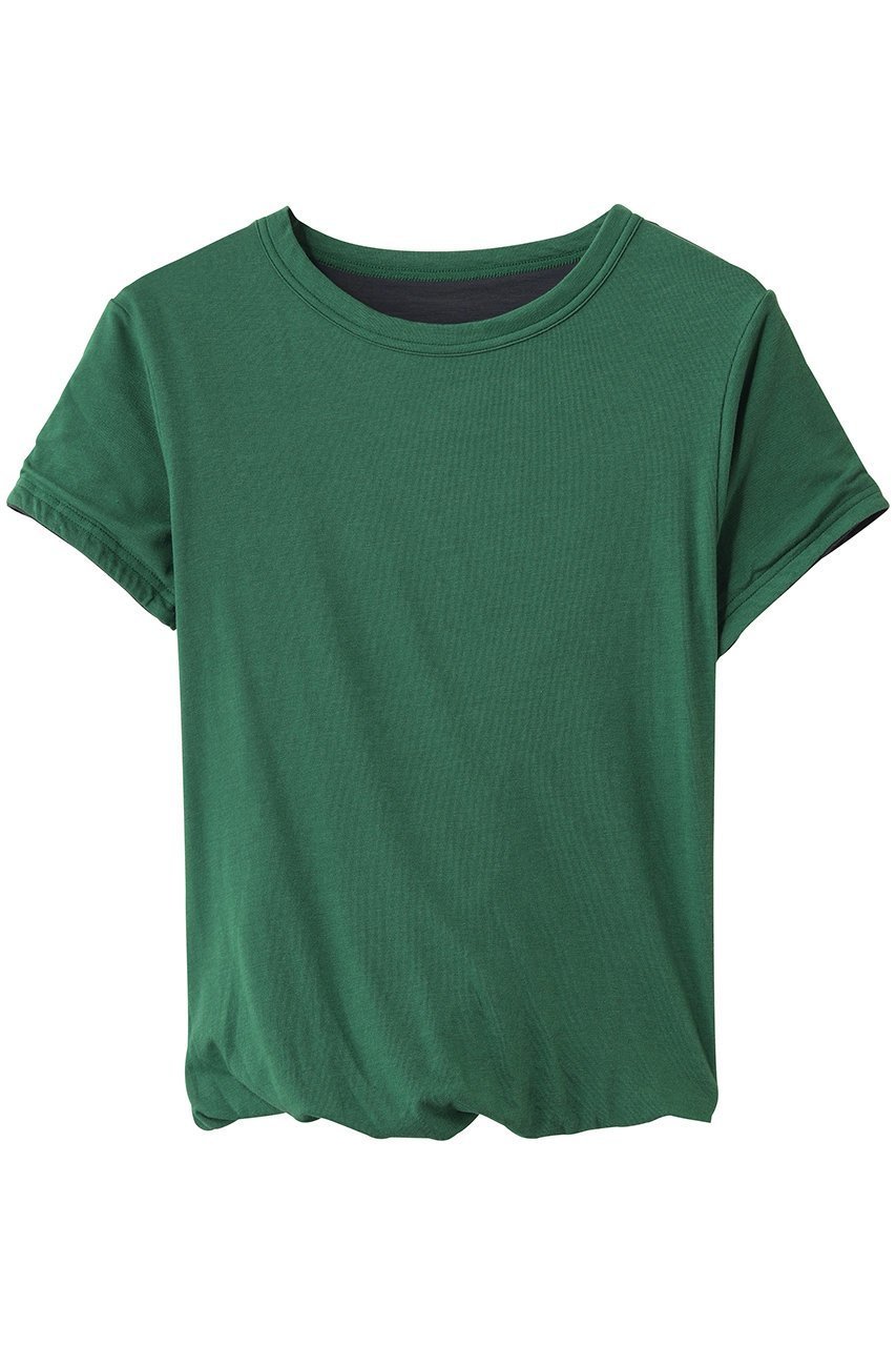 【エリオポール/heliopole】の【muller of yoshiokubo】リバーシブルツイストトップ インテリア・キッズ・メンズ・レディースファッション・服の通販 founy(ファニー) 　ファッション　Fashion　レディースファッション　Fashion for Women　トップス・カットソー　Cut & Sew Tops　シャツ・ブラウス・オフィスカジュアル　Elegant Blouses & Button-Ups　ロングTシャツ・Tシャツ　Longline T-Shirts & Tees　カットソー・ベーシックTシャツ　Cut-and-Sewn Tops / Stretch Tees & Basics　コンパクト　Compact, Small Size　ショート　Short, Short Length　スリーブ　Sleeve, Long Sleeve / Short Sleeve　ツイスト　Tweed, Tweed Fabric　フレア　Flare, Flared　ボトム　Bottoms, Lower Wear　グリーン|ID: prp329100004914241 ipo3291000000036828218