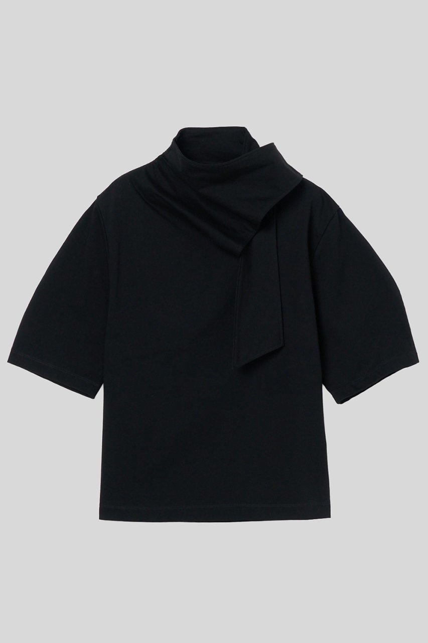 【イロット/IIROT】のpure organic cotton ブラウス インテリア・キッズ・メンズ・レディースファッション・服の通販 founy(ファニー) ファッション Fashion レディースファッション Fashion for Women トップス・カットソー Cut & Sew Tops シャツ・ブラウス・オフィスカジュアル Elegant Blouses & Button-Ups ショート Short, Short Length スカーフ Scarf, Neckwear スリーブ Sleeve, Long Sleeve / Short Sleeve ハーフ Half, Half-Length エレガント 上品 Elegant 新作・新入荷 New Arrivals / New In ブラック|ID: prp329100004914253 ipo3291000000036828329